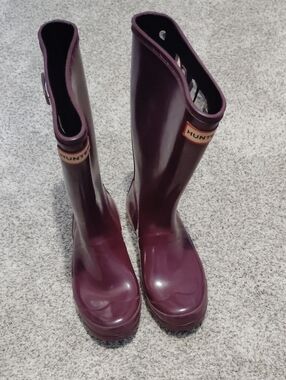 Hunter Tall Waterproof Rain Boots - Plum